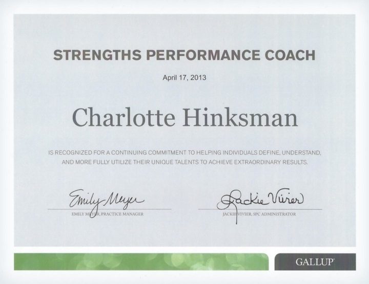 Charlotte Schuckard Strengths Performance Coach